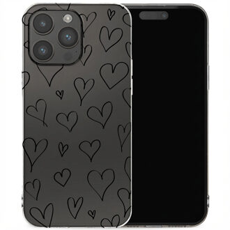 Imoshion Design hoesje voor de Apple iPhone 15 Pro Max - Hearts Transparant