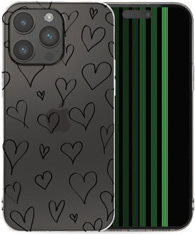 Imoshion Design hoesje voor de Apple iPhone 15 Pro Max - Hearts Transparant