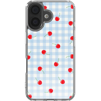 Imoshion Design hoesje voor de Apple iPhone 16 - Cherry Check Meerkleurig