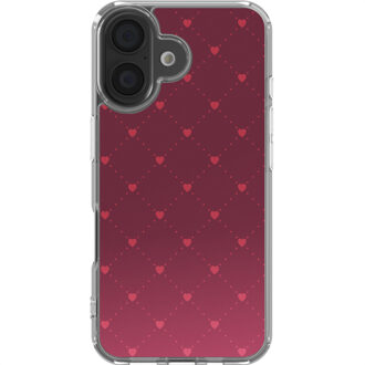 Imoshion Design hoesje voor de Apple iPhone 16 - Crush Check Coral Dust Rood