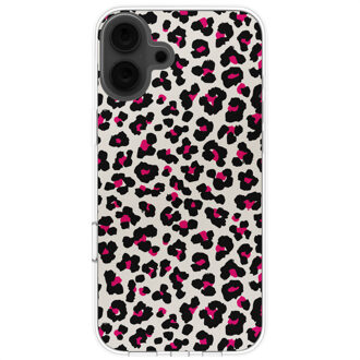 Imoshion Design hoesje voor de Apple iPhone 16 - Leopard Pink Meerkleurig