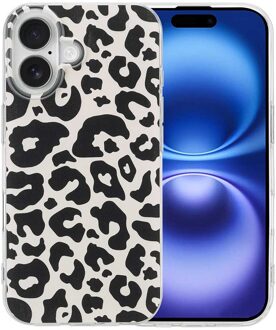 Imoshion Design hoesje voor de Apple iPhone 16 - Leopard Transparent Meerkleurig