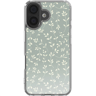 Imoshion Design hoesje voor de Apple iPhone 16 - Smoke Green Flowers Groen