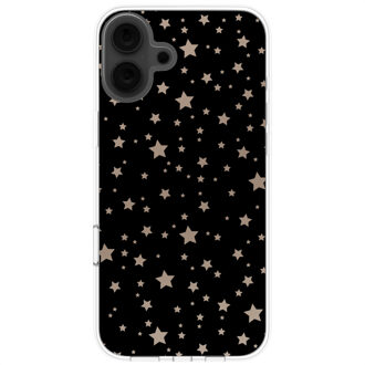 Imoshion Design hoesje voor de Apple iPhone 16 - Stars Beige Reverse Meerkleurig