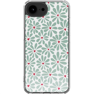 Imoshion Design hoesje voor de Apple iPhone 16e - Bloom Love Sage Green Meerkleurig