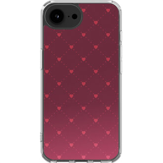 Imoshion Design hoesje voor de Apple iPhone 17e / 16e - Crush Check Coral Dust Rood
