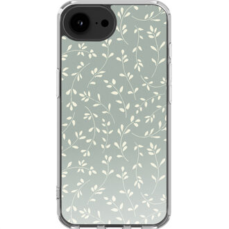 Imoshion Design hoesje voor de Apple iPhone 17e / 16e - Smoke Green Flowers Groen
