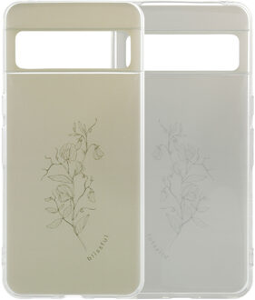 Imoshion Design hoesje voor de Google Pixel 8 Pro - Floral Green Meerkleurig