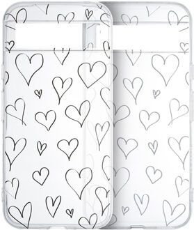 Imoshion Design hoesje voor de Google Pixel 8a - Hearts Transparant