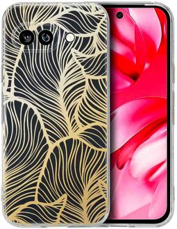 Imoshion Design hoesje voor de Google Pixel 9A - Golden Leaves Transparant Meerkleurig