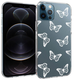 Imoshion Design hoesje voor de iPhone 12 (Pro) - Butterfly Grijs - 6.1