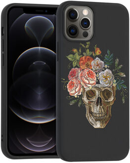 Imoshion Design hoesje voor de iPhone 12 (Pro) - Doodshoofd - Multicolor Meerkleurig - 6.1