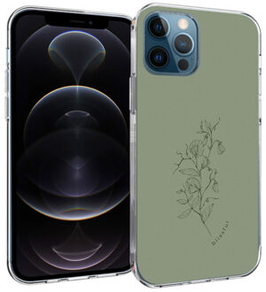 Imoshion Design hoesje voor de iPhone 12 (Pro) - Floral Green Groen - 6.1