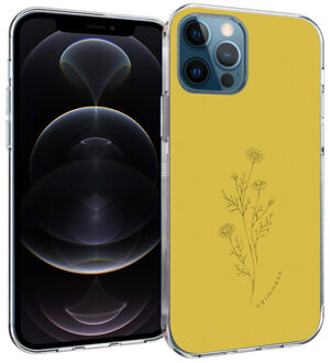 Imoshion Design hoesje voor de iPhone 12 (Pro) - Floral Lime Groen - 6.1