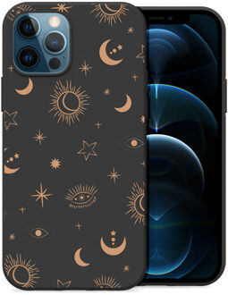 Imoshion Design hoesje voor de iPhone 12 (Pro) - Stars Sky Zwart - 6.1