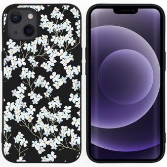 Imoshion Design hoesje voor de iPhone 13 - Bloem - Wit / Zwart