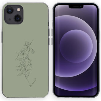 Imoshion Design hoesje voor de iPhone 13 - Floral Green Groen