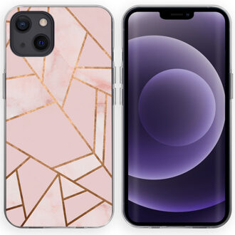 Imoshion Design hoesje voor de iPhone 13 - Grafisch Koper / Roze
