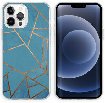 Imoshion Design hoesje voor de iPhone 13 Pro - Grafisch Koper / Blauw