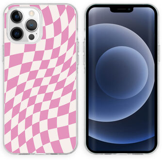 Imoshion Design hoesje voor de iPhone 13 Pro - Retro Pink Check Roze