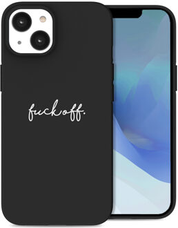 Imoshion Design hoesje voor de iPhone 14 - Fuck Off - Zwart Transparant