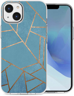 Imoshion Design hoesje voor de iPhone 14 - Grafisch Koper / Blauw