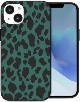 Imoshion Design hoesje voor de iPhone 14 - Luipaard - Groen / Zwart