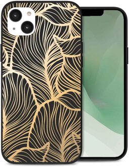 Imoshion Design hoesje voor de iPhone 14 Plus - Bladeren / Zwart Goud
