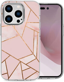 Imoshion Design hoesje voor de iPhone 14 Pro - Grafisch Koper / Roze
