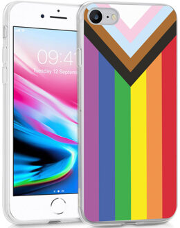 Imoshion Design hoesje voor de iPhone SE (2022 / 2020) / 8 / 7 - Rainbow flag Meerkleurig - 4.7