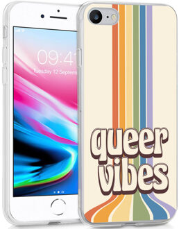 Imoshion Design hoesje voor de iPhone SE (2022 / 2020) / 8 / 7 - Rainbow Queer vibes Meerkleurig - 4.7