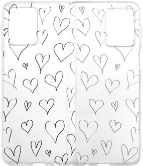 Imoshion Design hoesje voor de Motorola Moto G54 - Hearts Meerkleurig