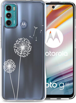 Imoshion Design hoesje voor de Motorola Moto G60 - Paardenbloem - Wit Transparant