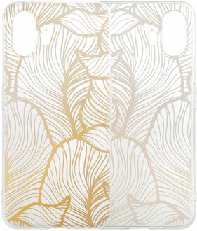 Imoshion Design hoesje voor de Nothing Phone (2) - Golden Leaves Transparant Meerkleurig