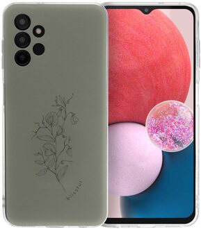 Imoshion Design hoesje voor de Samsung Galaxy A13 (4G) - Floral Green Meerkleurig