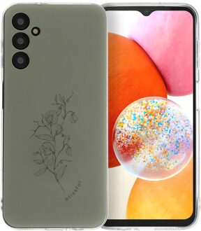 Imoshion Design hoesje voor de Samsung Galaxy A14 (5G/4G) - Floral Green Meerkleurig