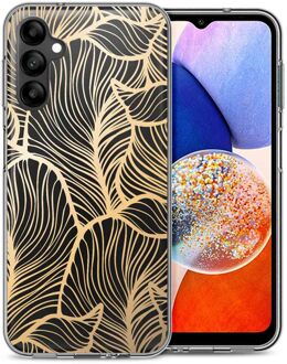 Imoshion Design hoesje voor de Samsung Galaxy A14 (5G/4G) - Golden Leaves Goud