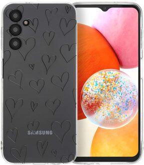Imoshion Design hoesje voor de Samsung Galaxy A14 (5G/4G) - Hearts Meerkleurig