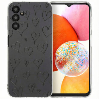Imoshion Design hoesje voor de Samsung Galaxy A14 (5G/4G) - Hearts Meerkleurig