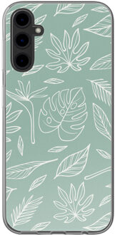Imoshion Design hoesje voor de Samsung Galaxy A14 (5G/4G) - Leaves Line-Art Groen