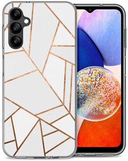 Imoshion Design hoesje voor de Samsung Galaxy A14 (5G/4G) - White Graphic Meerkleurig