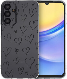Imoshion Design hoesje voor de Samsung Galaxy A15 (5G/4G) - Hearts Transparant