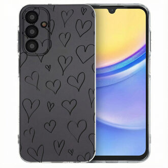 Imoshion Design hoesje voor de Samsung Galaxy A15 (5G/4G) - Hearts Transparant