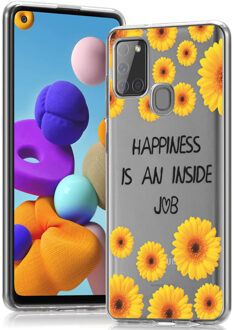 Imoshion Design hoesje voor de Samsung Galaxy A21s - Bloem - Geel - 6.5