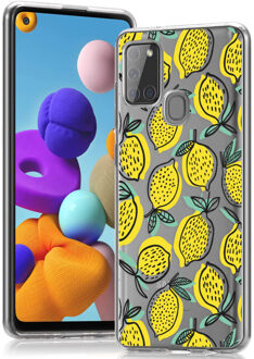 Imoshion Design hoesje voor de Samsung Galaxy A21s - Citroen - Geel - 6.5