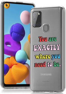 Imoshion Design hoesje voor de Samsung Galaxy A21s - Quote - Multicolor Meerkleurig - 6.5