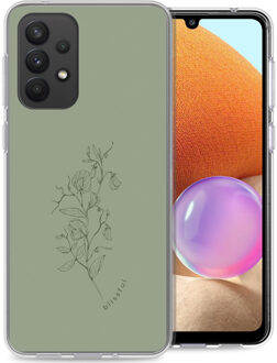 Imoshion Design hoesje voor de Samsung Galaxy A33 - Floral Green Groen