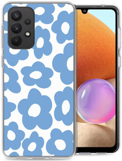 Imoshion Design hoesje voor de Samsung Galaxy A33 - Retro Blue Flowers Blauw