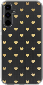 Imoshion Design hoesje voor de Samsung Galaxy A34 (5G) - Golden Hearts Transparant