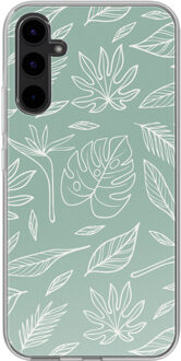 Imoshion Design hoesje voor de Samsung Galaxy A34 (5G) - Leaves Line-Art Groen